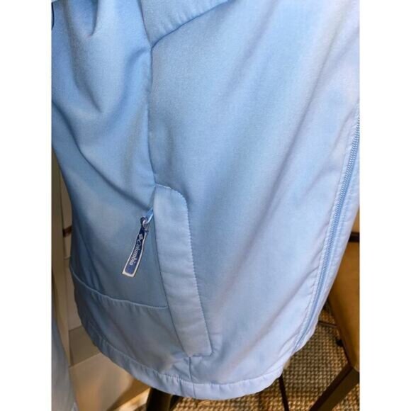 Columbia Sportswear Company size Medium Blue Logo Linnea Zip GUC Jacket Pockets - Picture 14 of 15